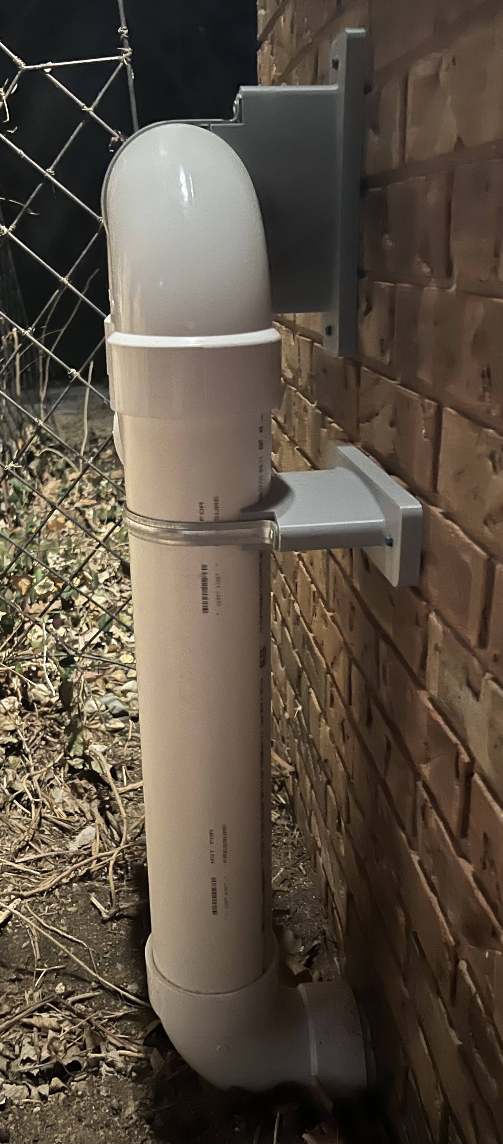 PVC Schedule 40 Pipe Wall Mount