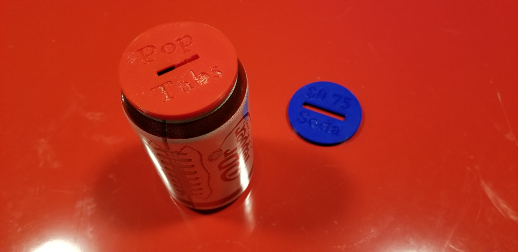 Pop Can lid with slot