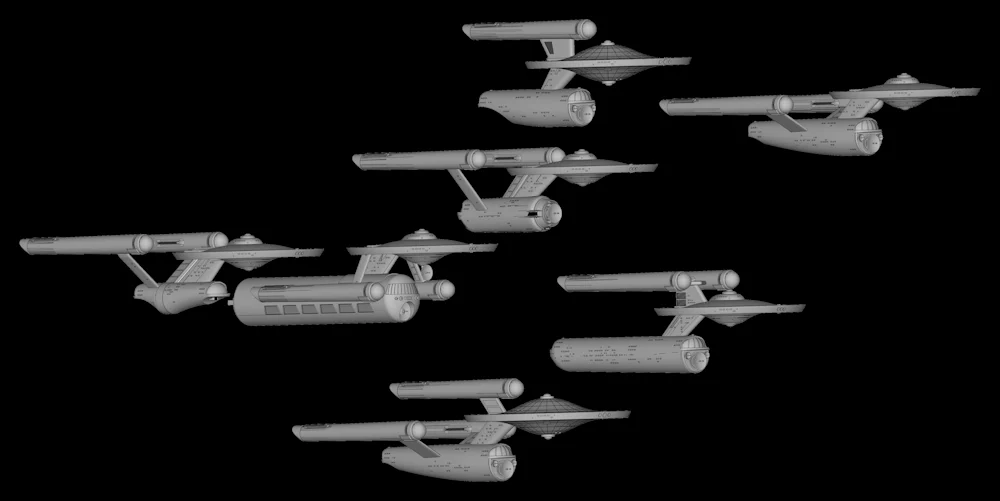 TOS era fanon carriers - Star Trek starship parts kit expansion