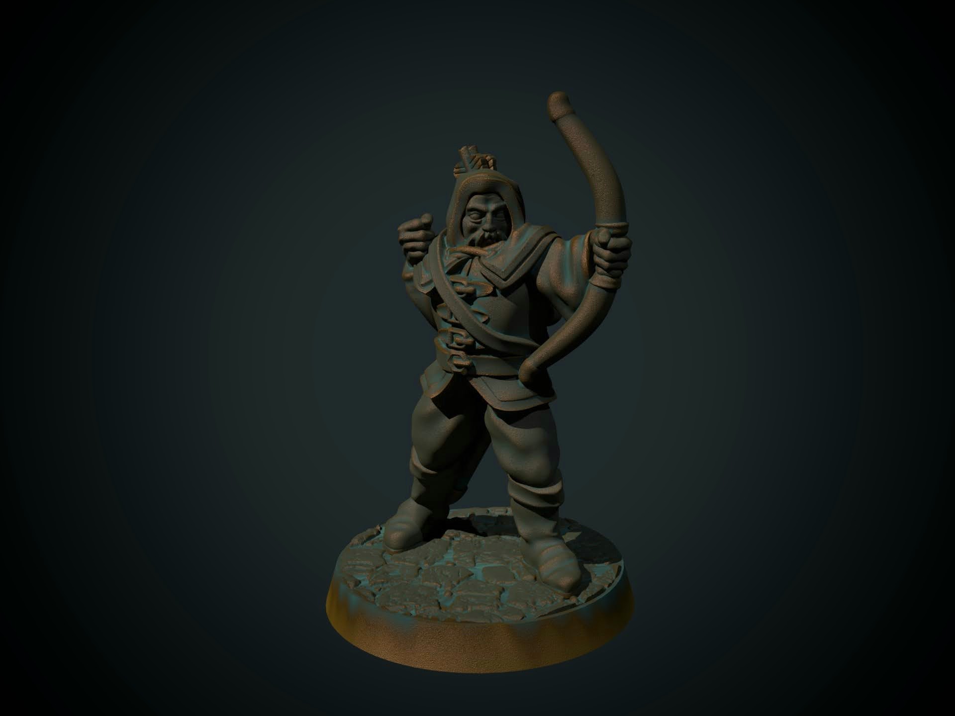 Ranger archer 28mm (suportless, FDM friendly