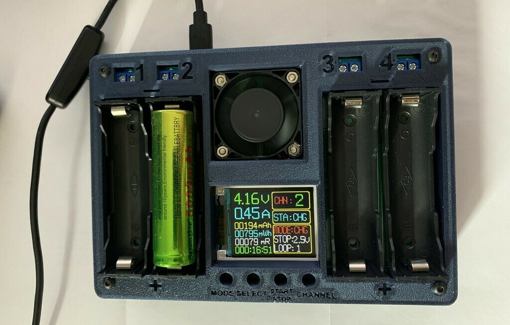 18650 Lithium Battery Capacity Tester 4-channel