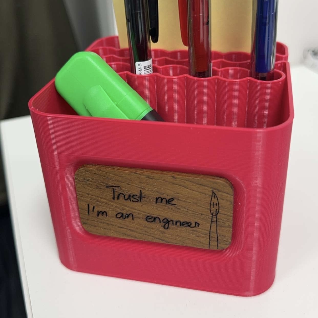 Desk cube - pen pencil holder organiser (vase mode)
