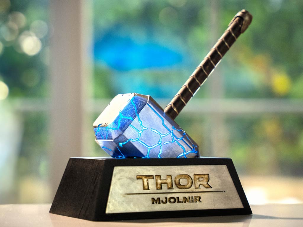 Luminous Thor Cracked Mjolnir hammer