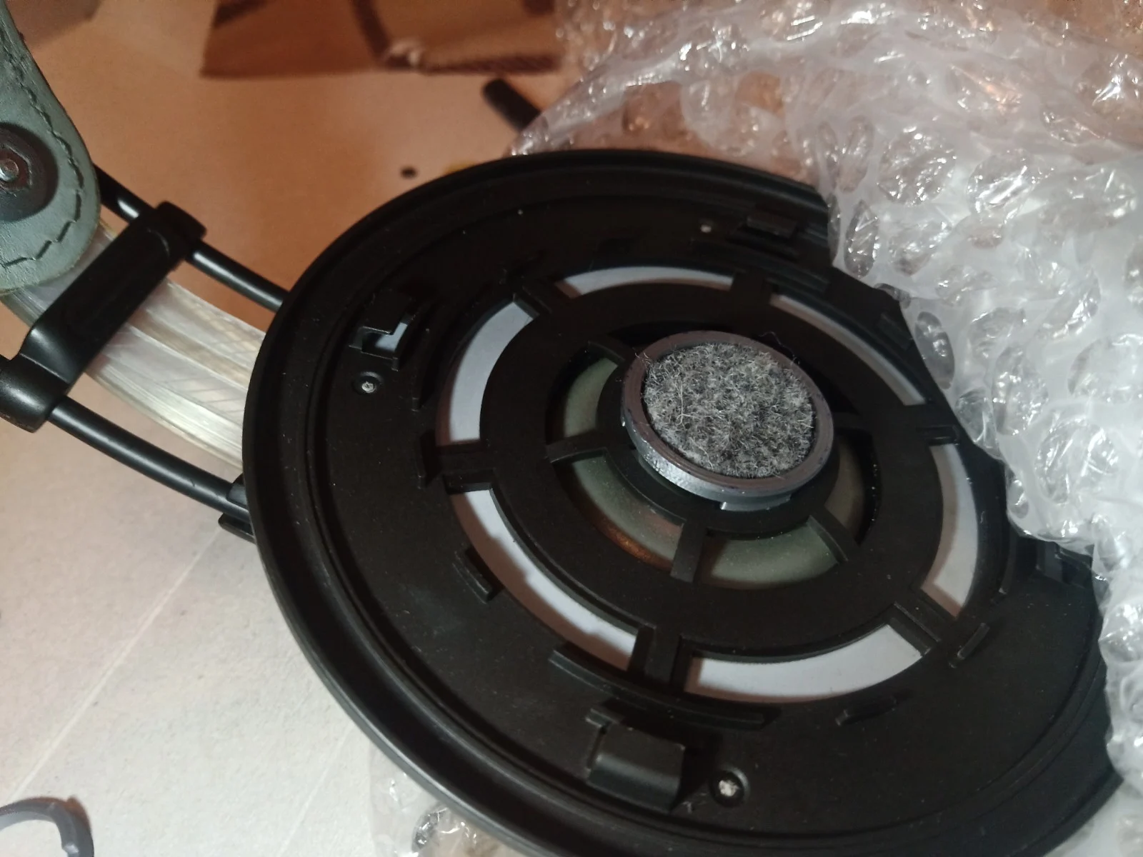 Acoustic filter frame for AKG K612 PRO headphones
