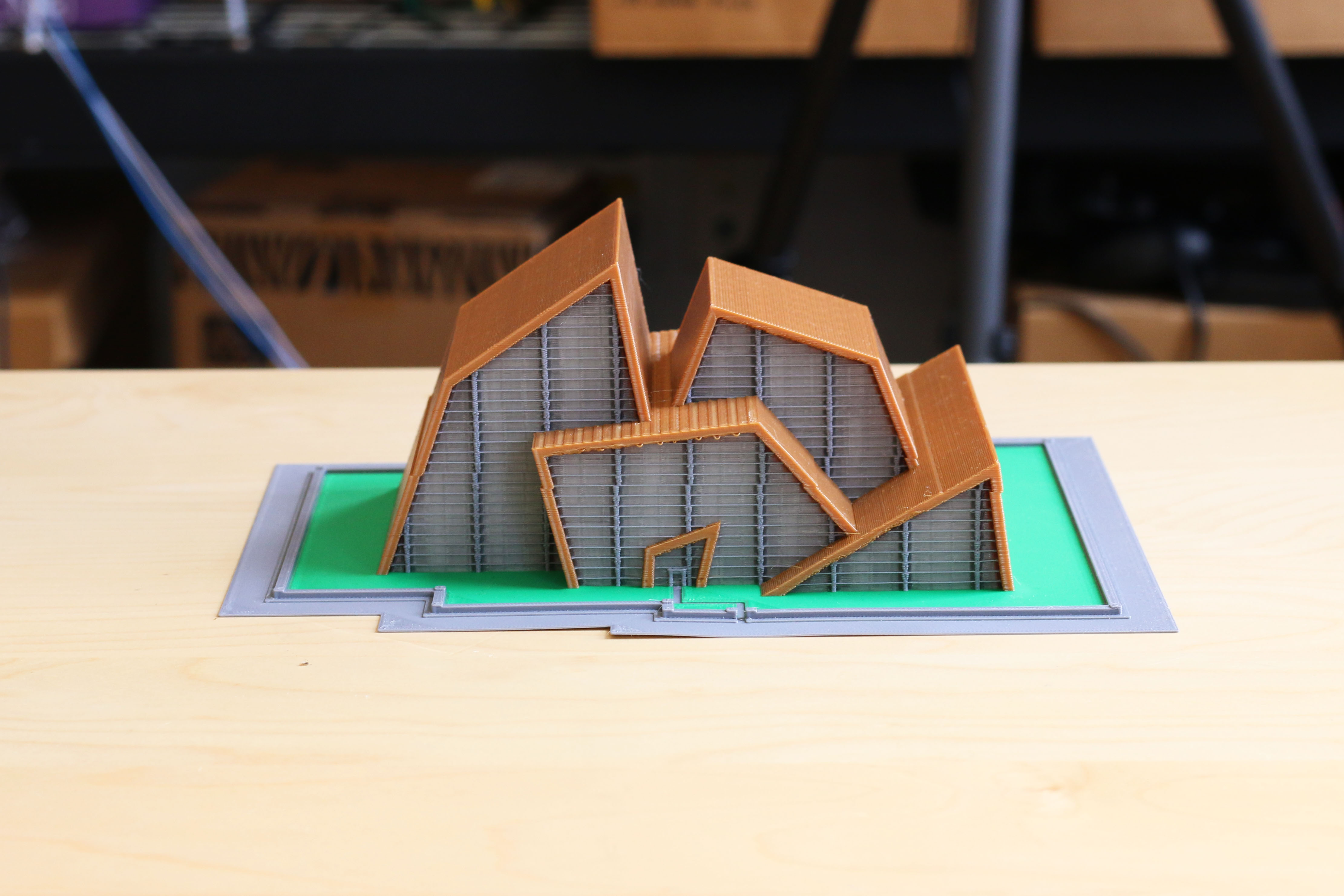 Multi-Color Nordic-Inspired Architectural Model