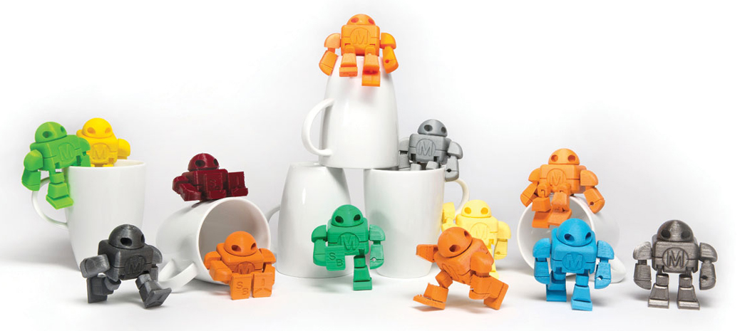 Maker Faire Robot Action Figure PIP (with supports): 2015 3D Printer Shoot Out Test Models