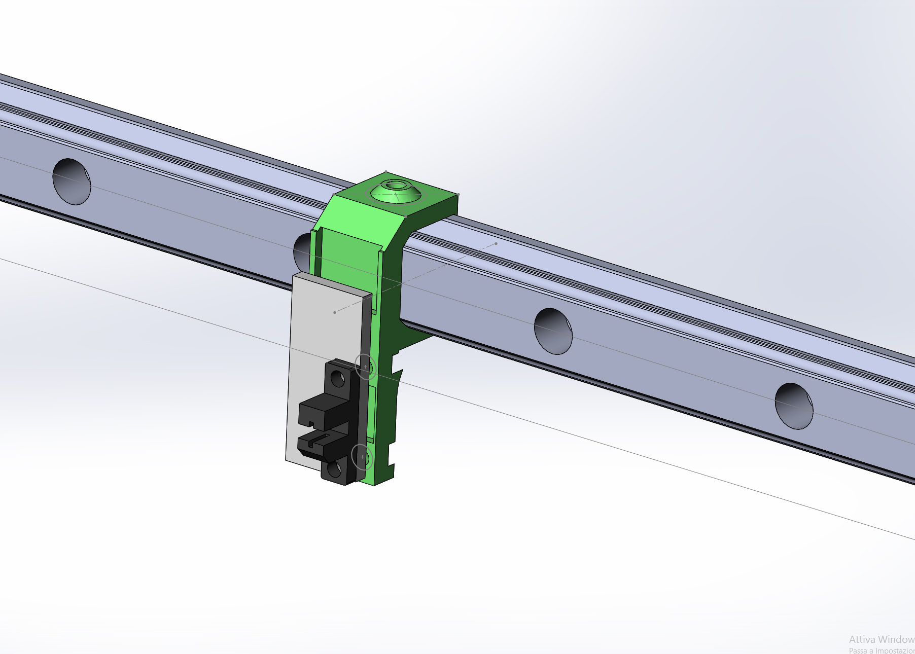 Opto endstop adaptor for hiwin 20mm rail