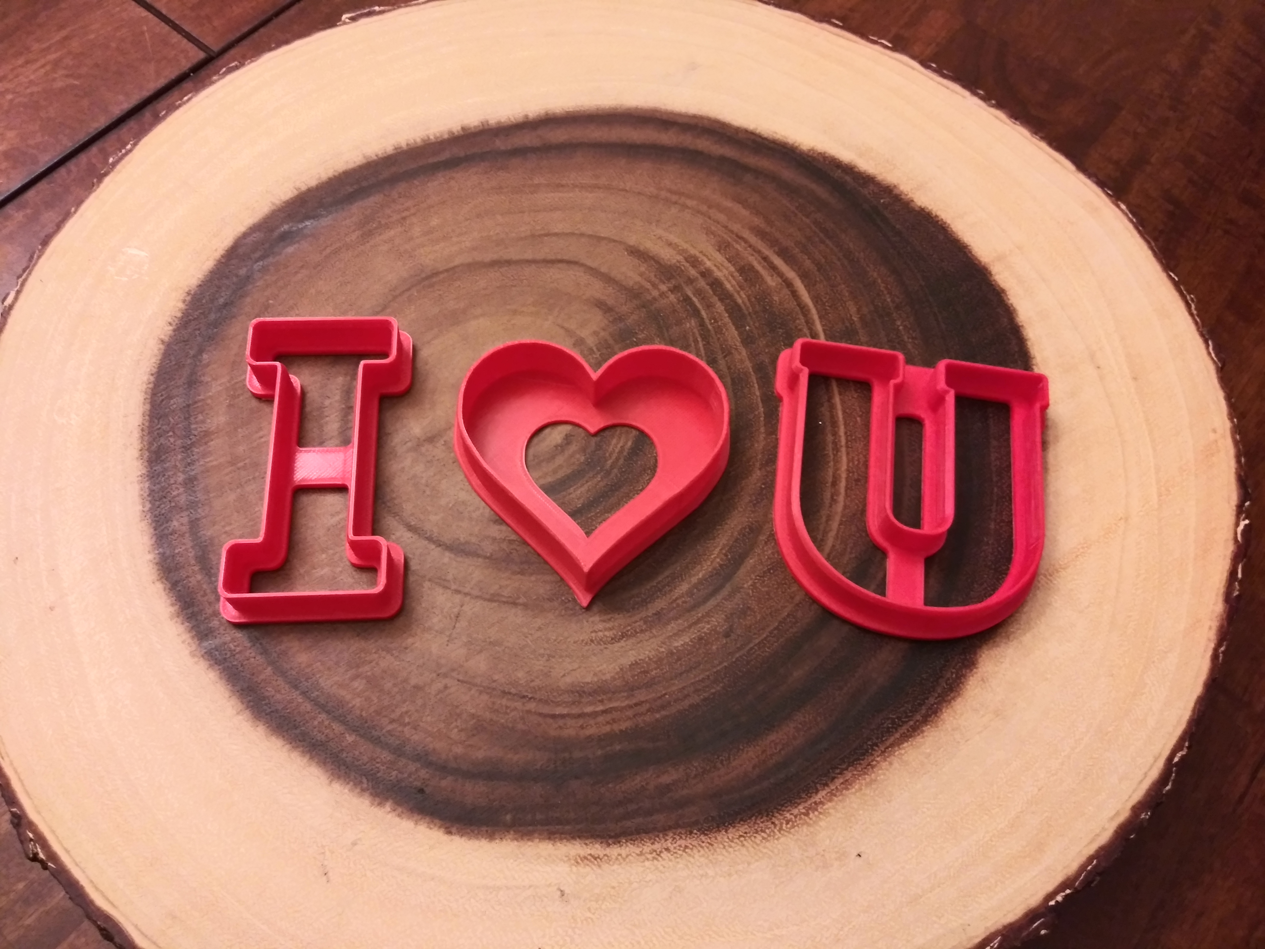 Valentine I Love U cutters