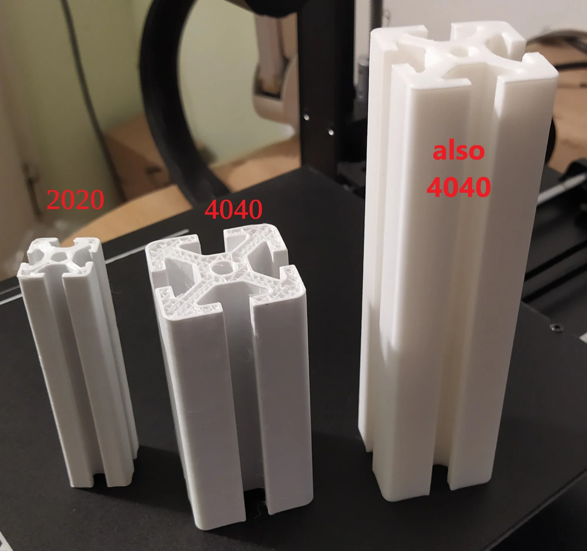 Pseudo aluminium 2020 extrusion profile (STEP and design attached)