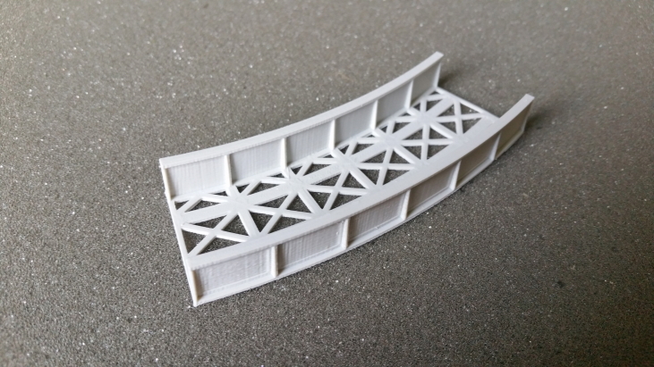 Girder Bridge curved gebogen N-Scale