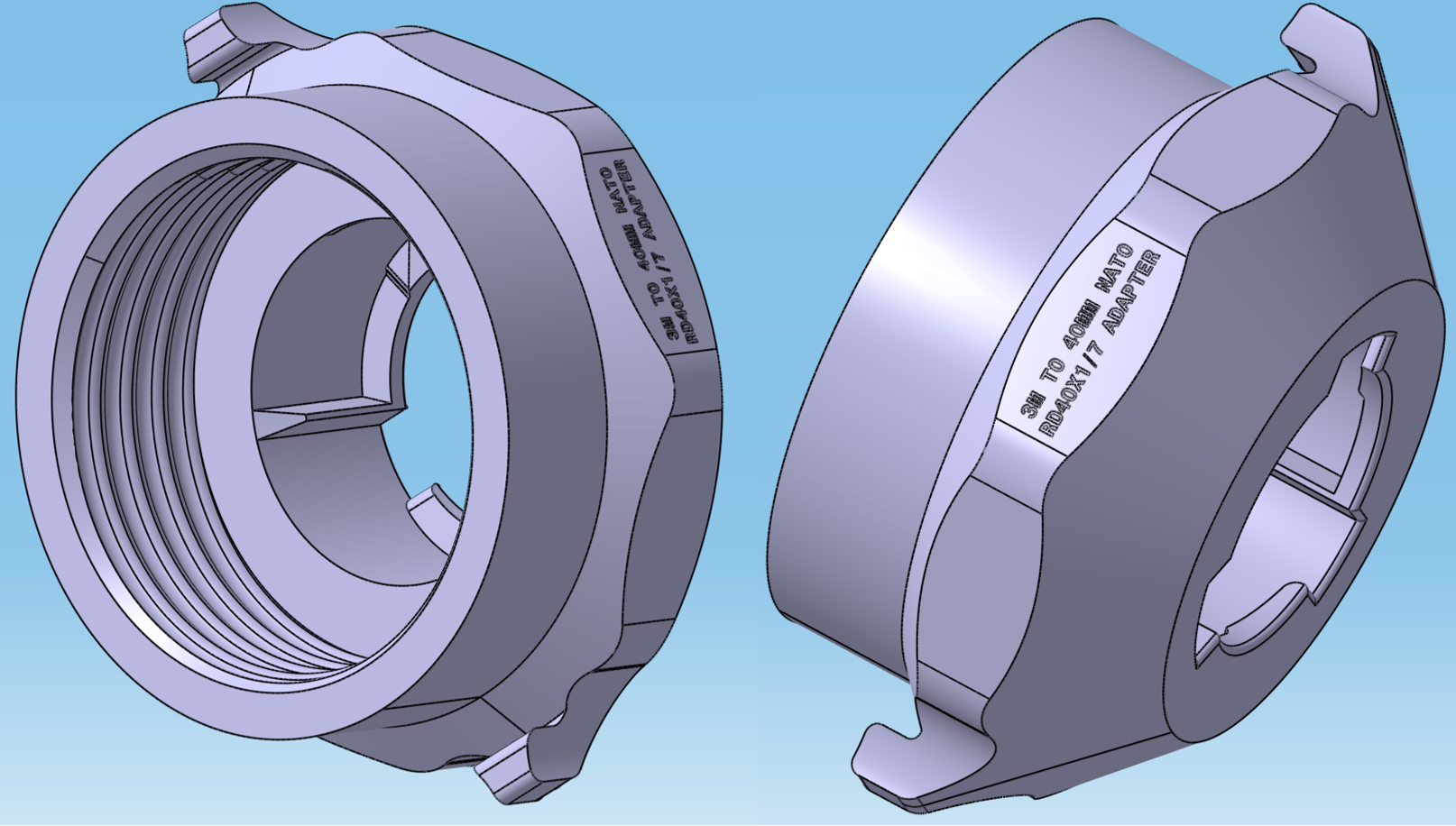 3M™ Bayonet to 40MM NATO (RD40x1/7) Adapter