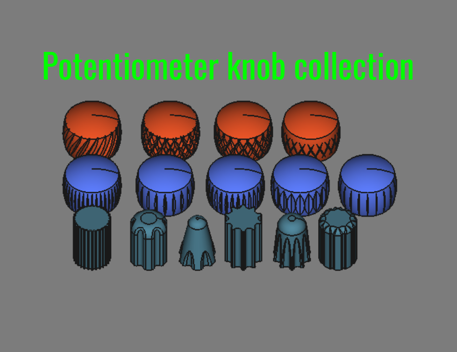 Potentiometer knob collection