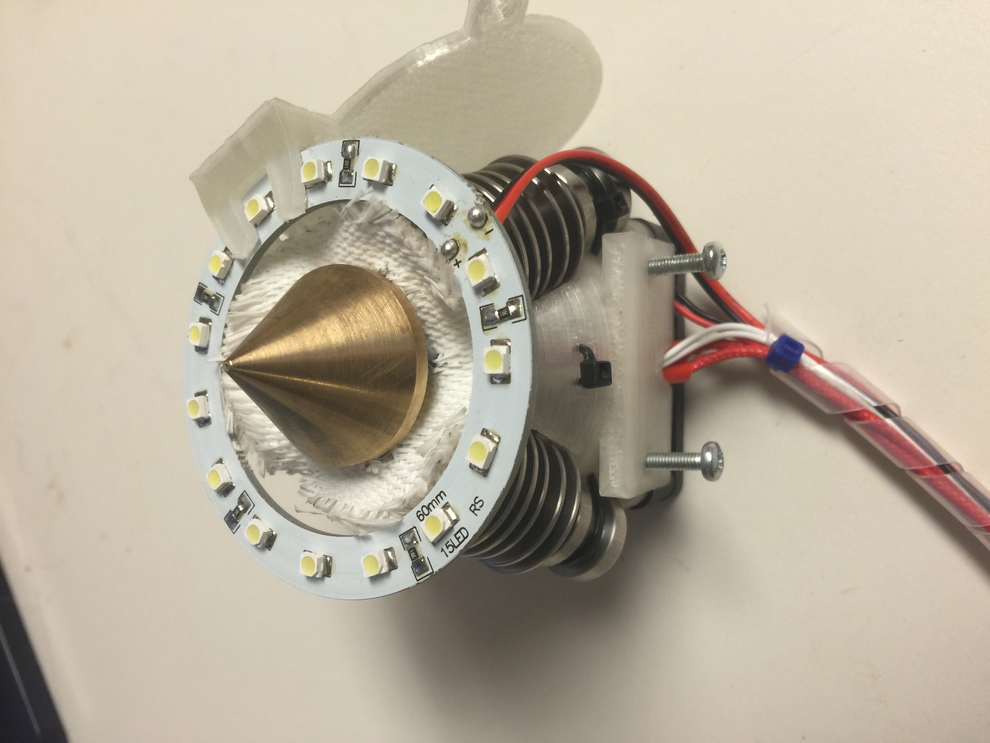 Diamond Hotend Blower Fan Mount with added LED Ring support