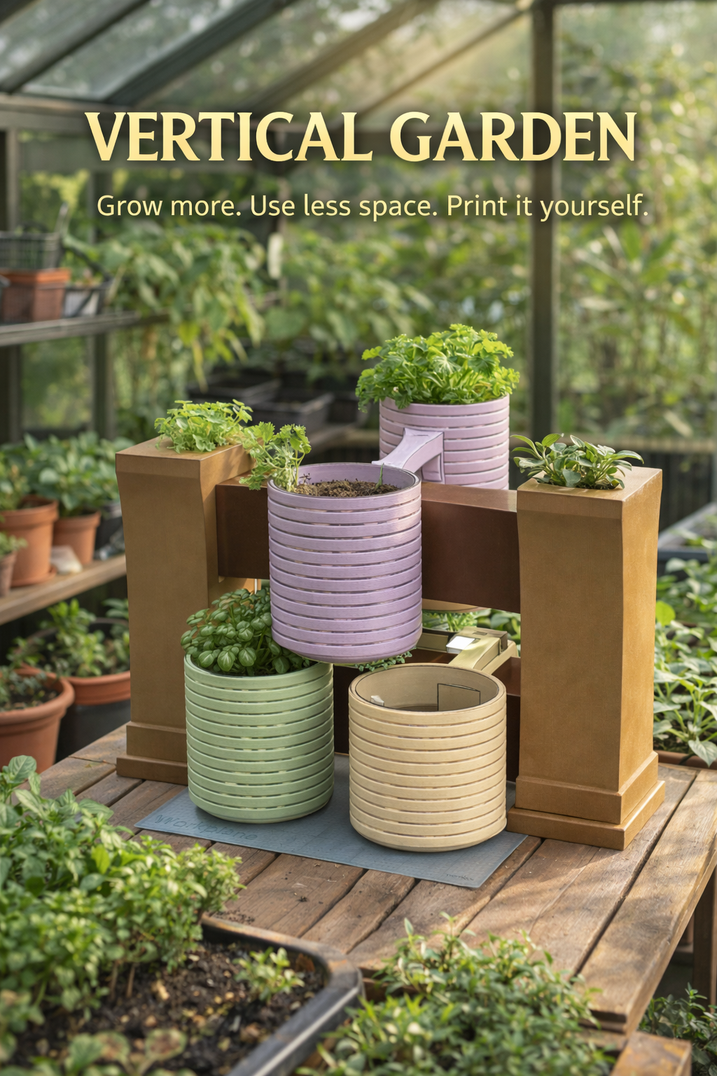 Vertical Garden - 3D Printable Vertical Garden - Vertical Garden Planter