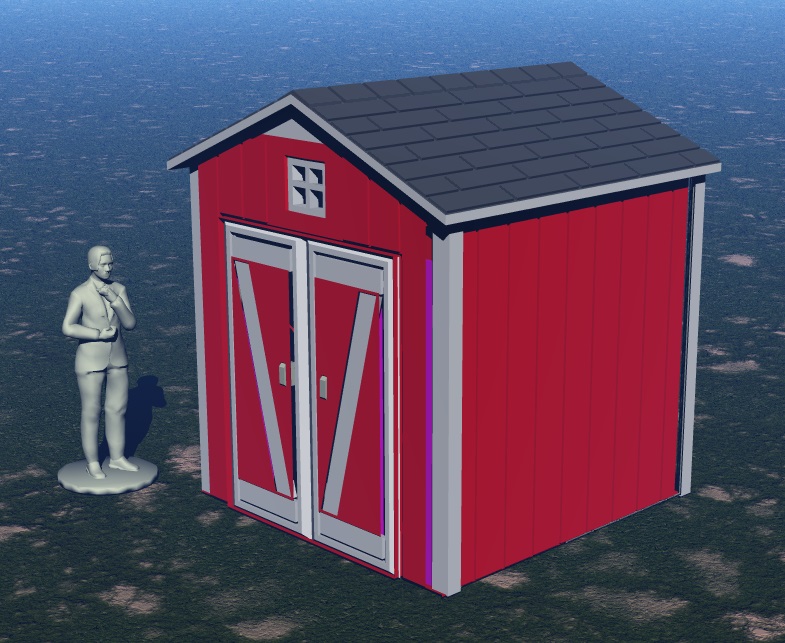 American Backyard Shed Type 1 - HO Scale (1:87)