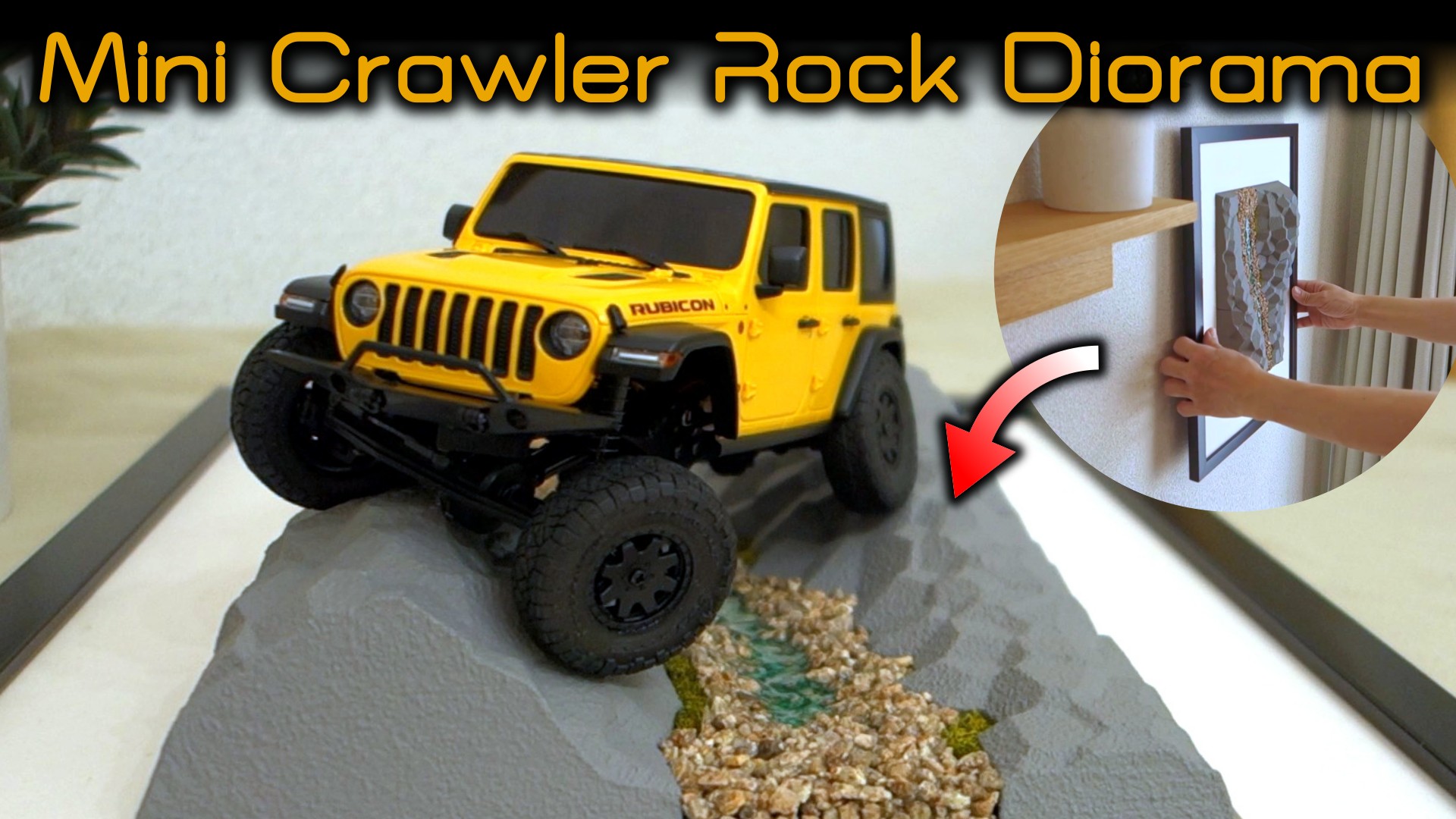 RC Mini Crawler Rock Face Diorama