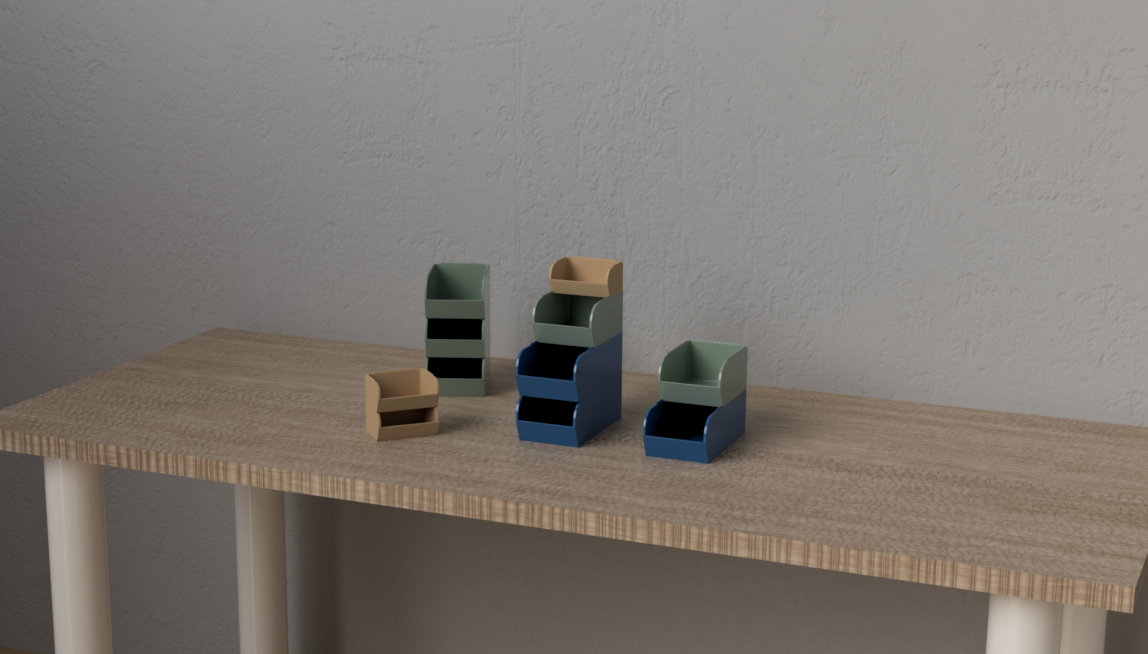 3D-printed modular storage containers