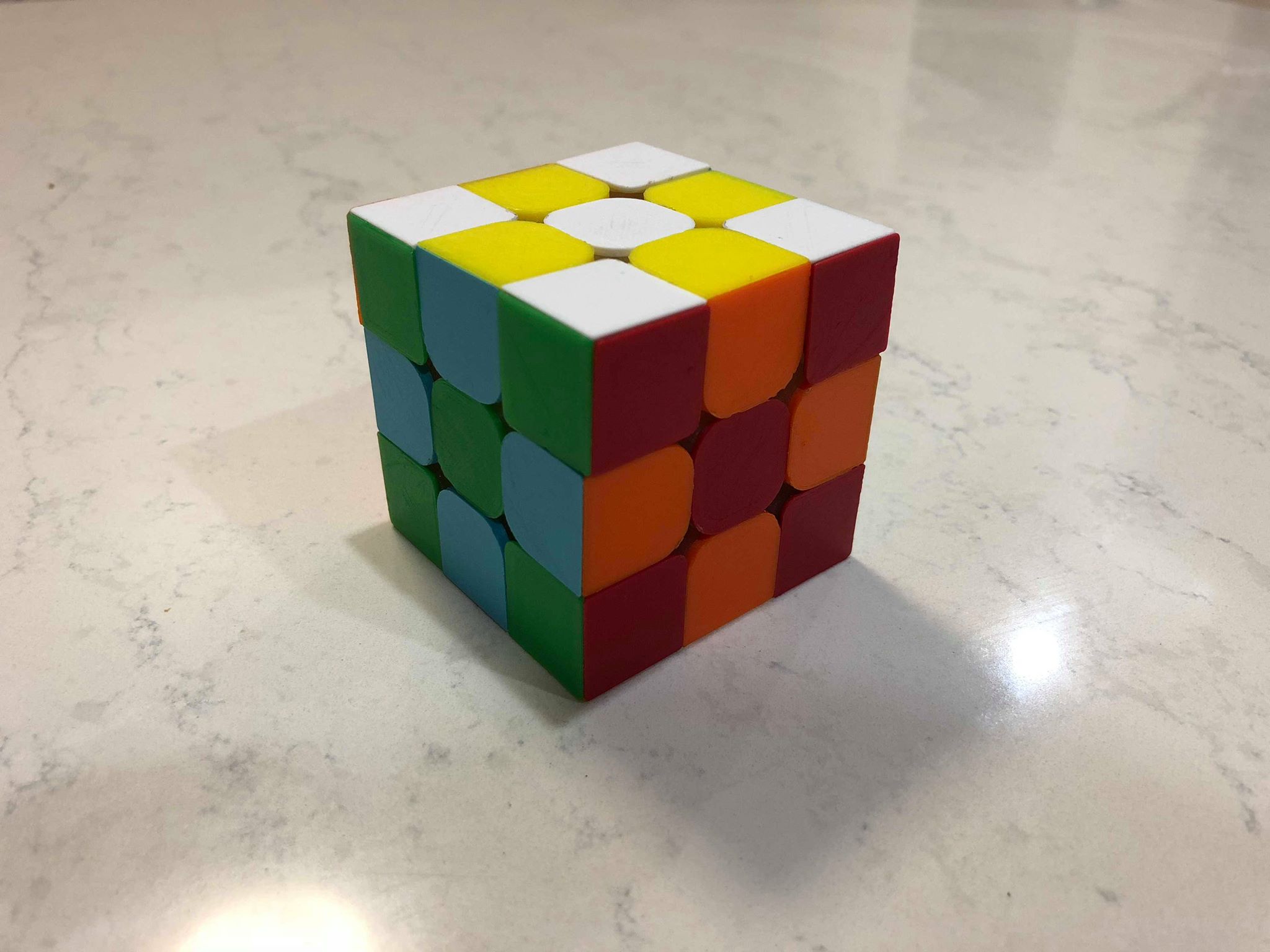 Stickerless 3x3 Rubik's Cube
