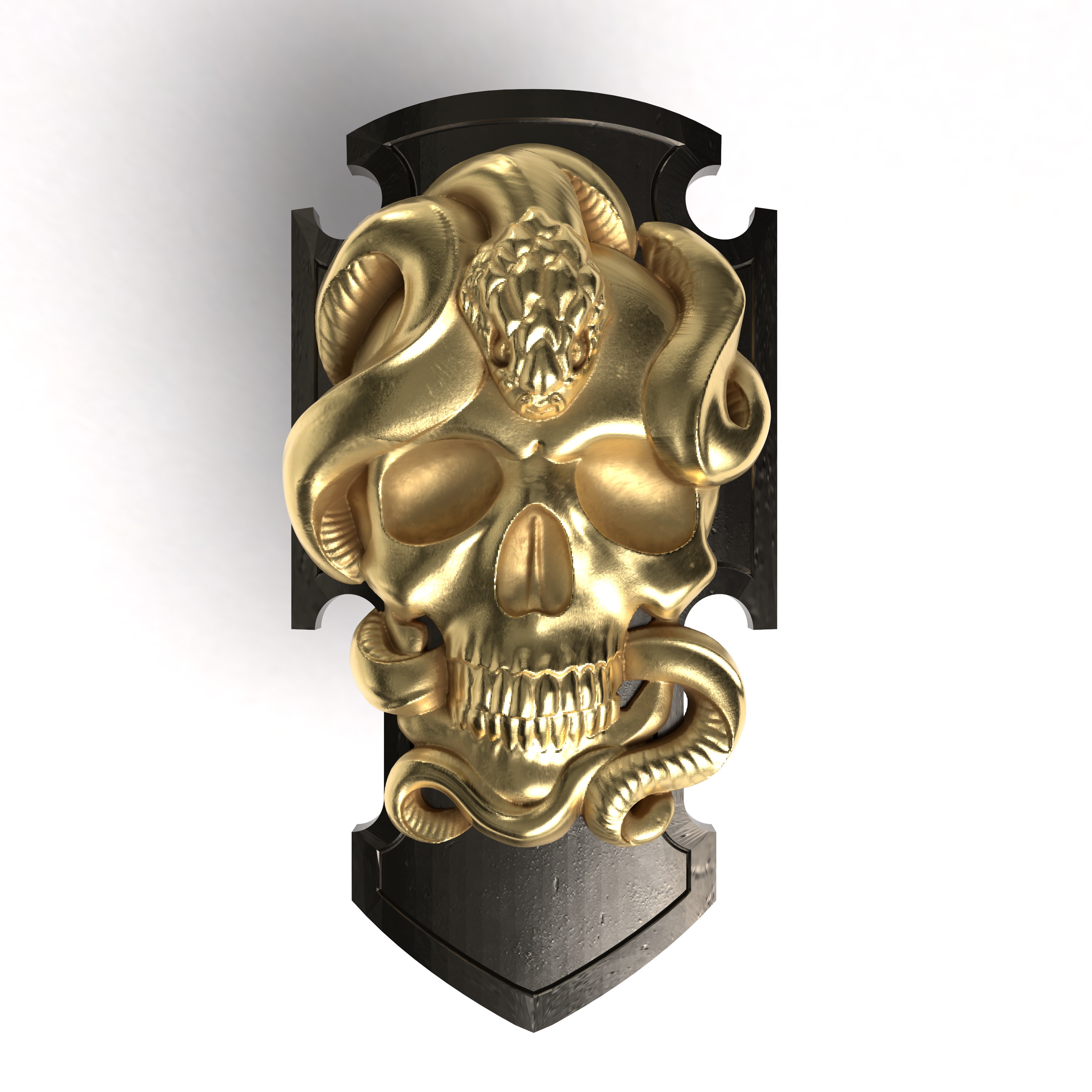 RELIC SHIELD WITH SKULL AND SNAKE