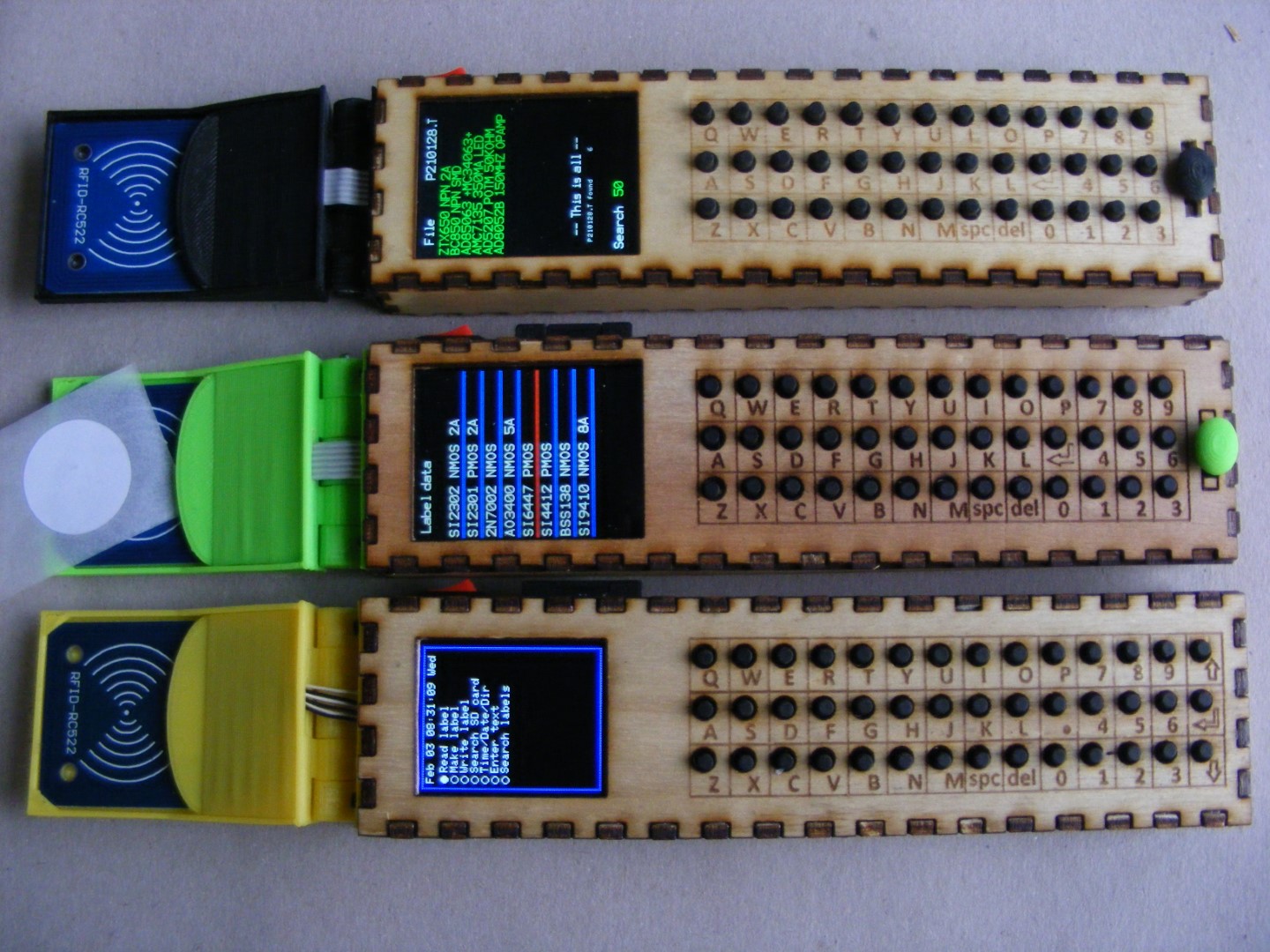 Storage system  with  NFC card, STM32 and database on SD card