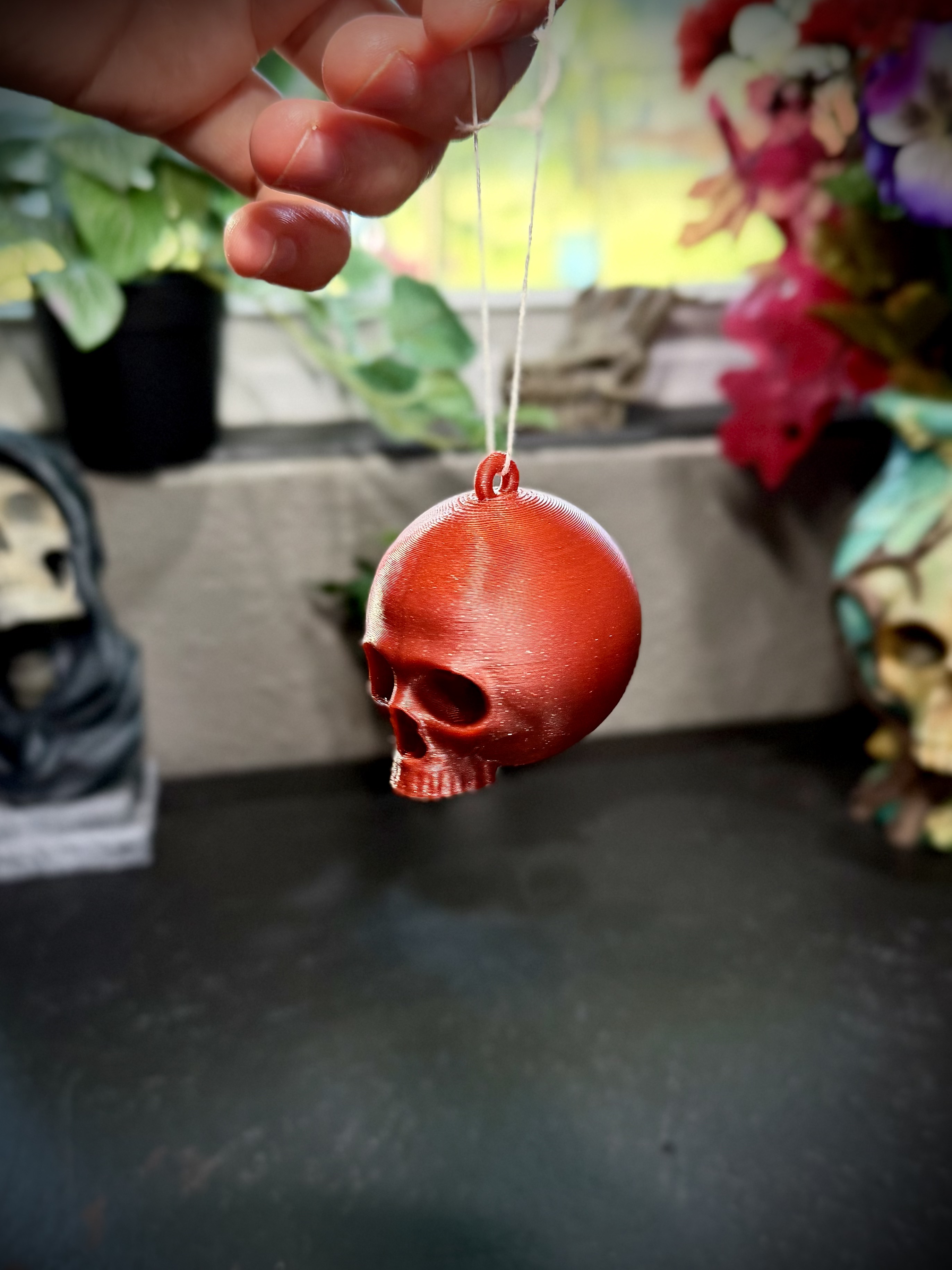 Skull Christmas tree ornament