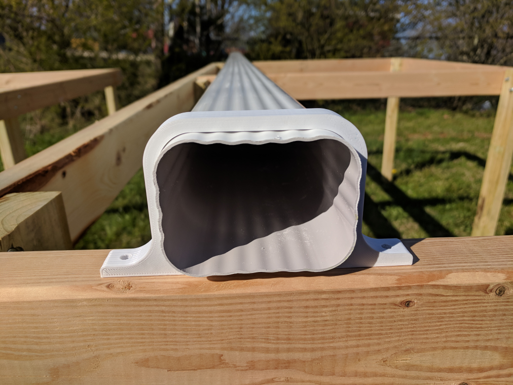 Hydroponic NFT Downspout Horizontal Bracket