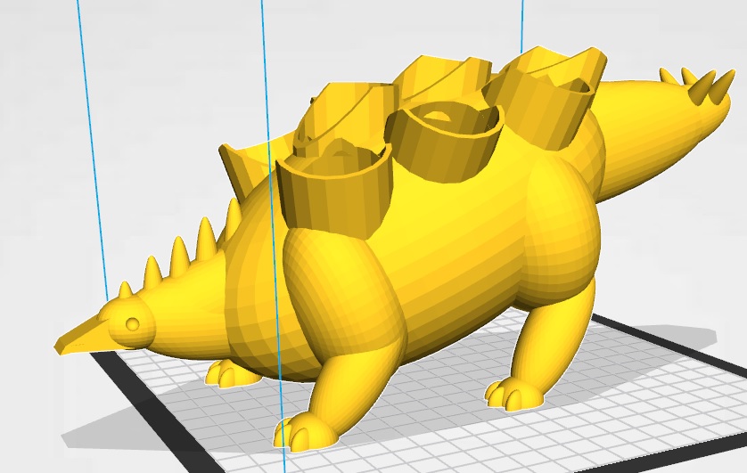 Stegosaurus Fingernail Polish Bottle Holder