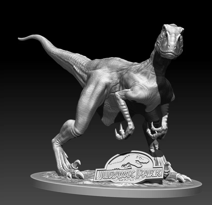 Jurassic Park Velociraptor statue