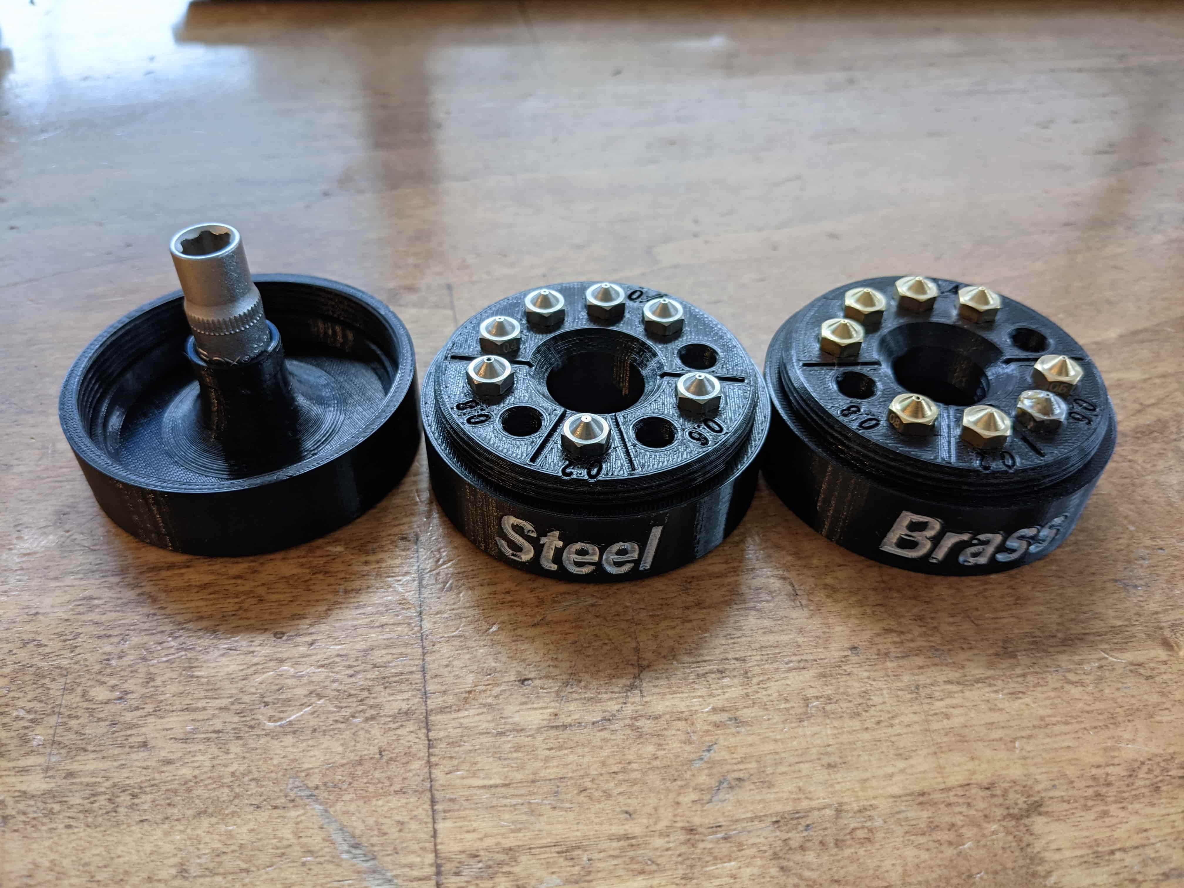 Nozzle container