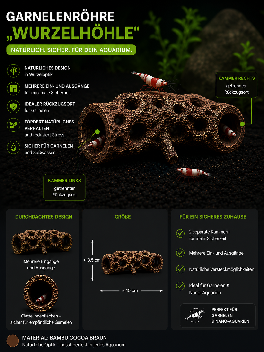 Natural Shrimp Cave – 2 Chamber Hideout