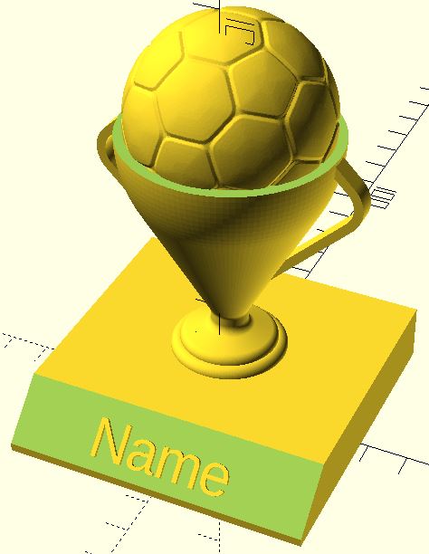 Soccer Trophy (OpenSCAD)