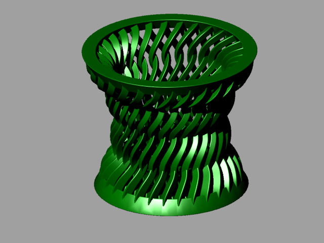 Double Helix Pencil Holder 80mm (Grasshopper Modeling)