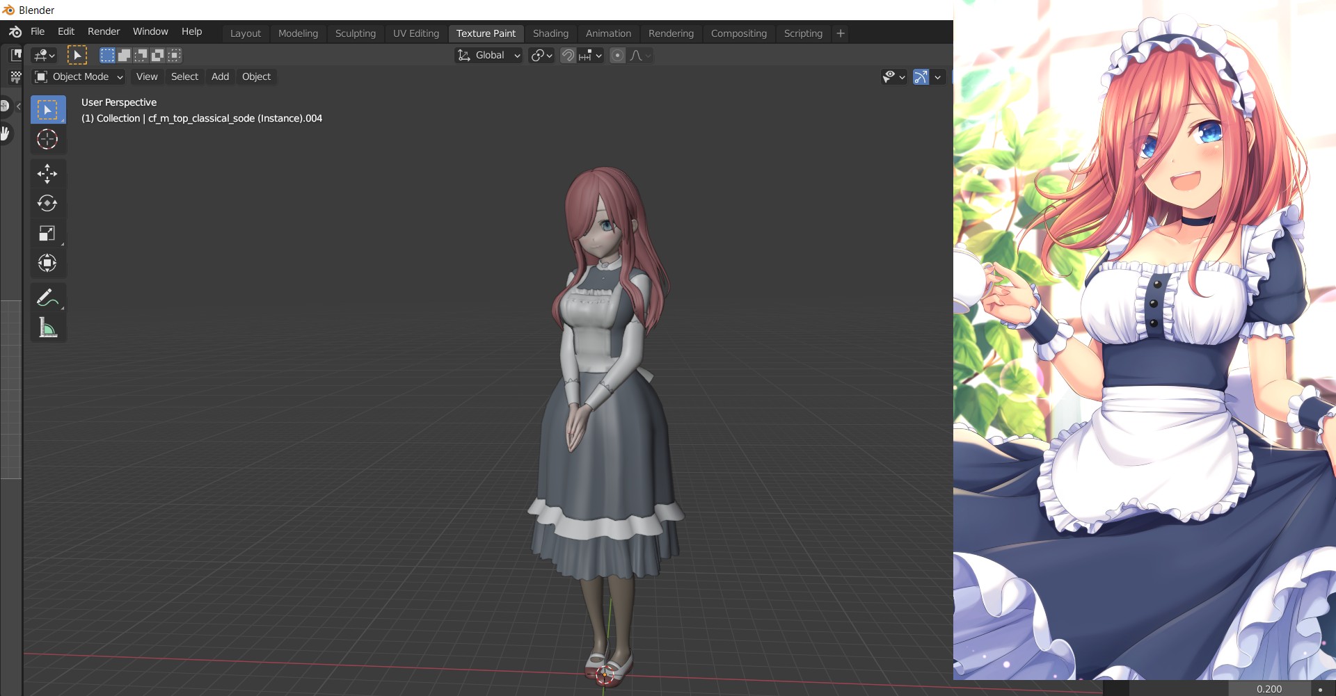 Miku nakano, Maid outfit (the quintessential quintuplets)