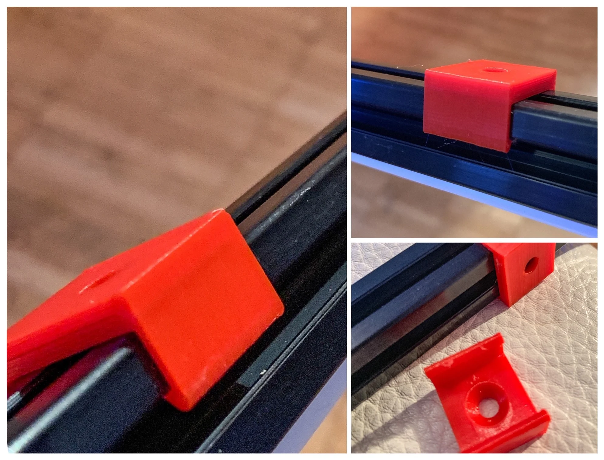 2020 aluminium extrusion surface mount - clip on