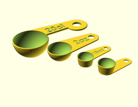 Yet Another Parametric Measuring Cups