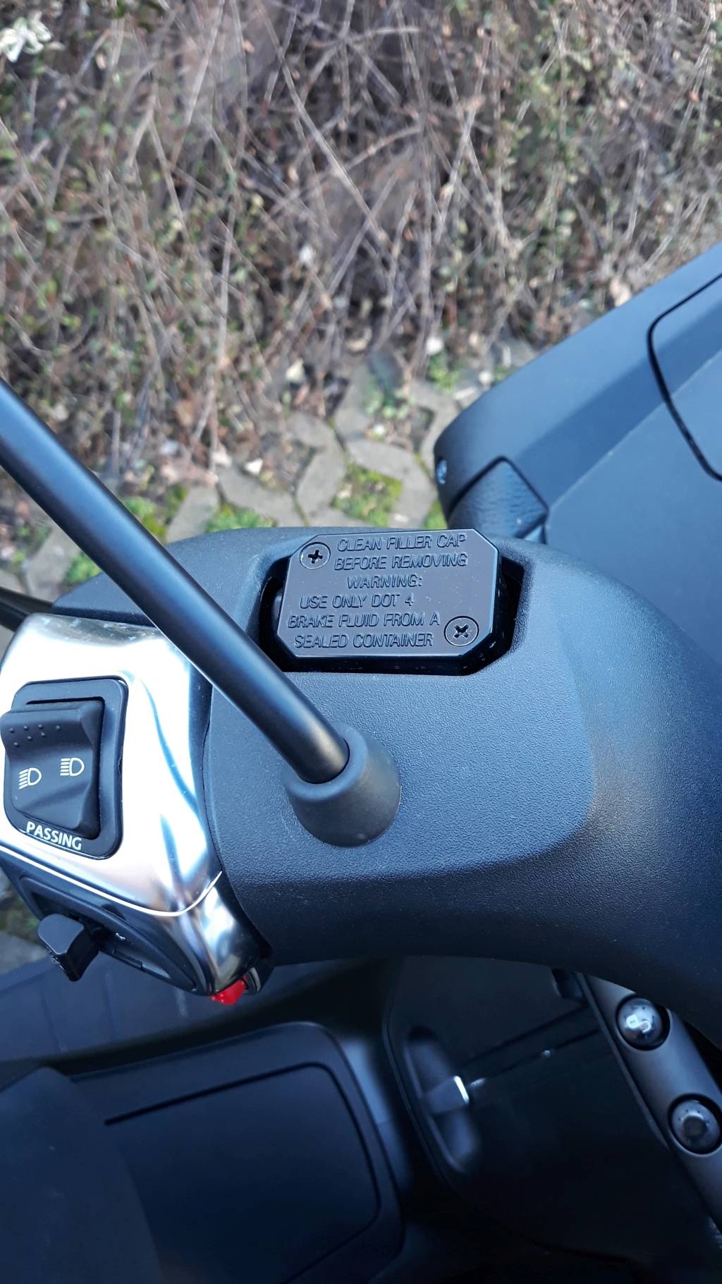 Cover for Brake Fluid Reservior - Piaggio MP3