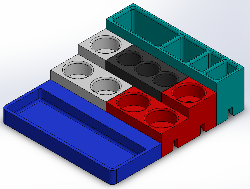 Electronic cigarette holder based on modular construction