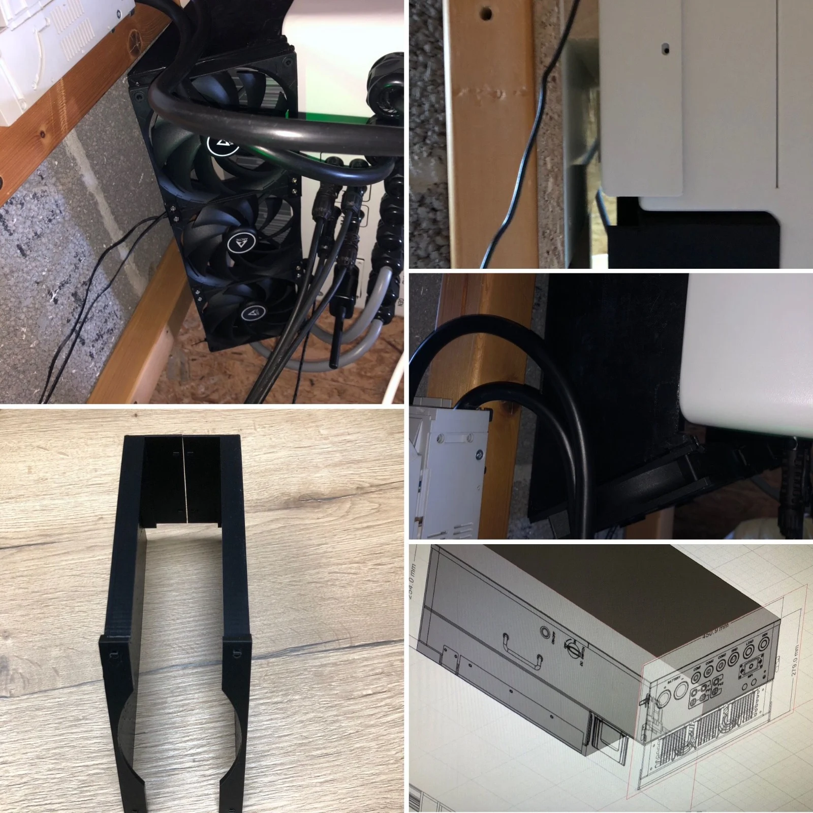 Deye Sun 12K SG04LP3 EU 120 / 140 mm Lüfterhalterung Fan Bracket