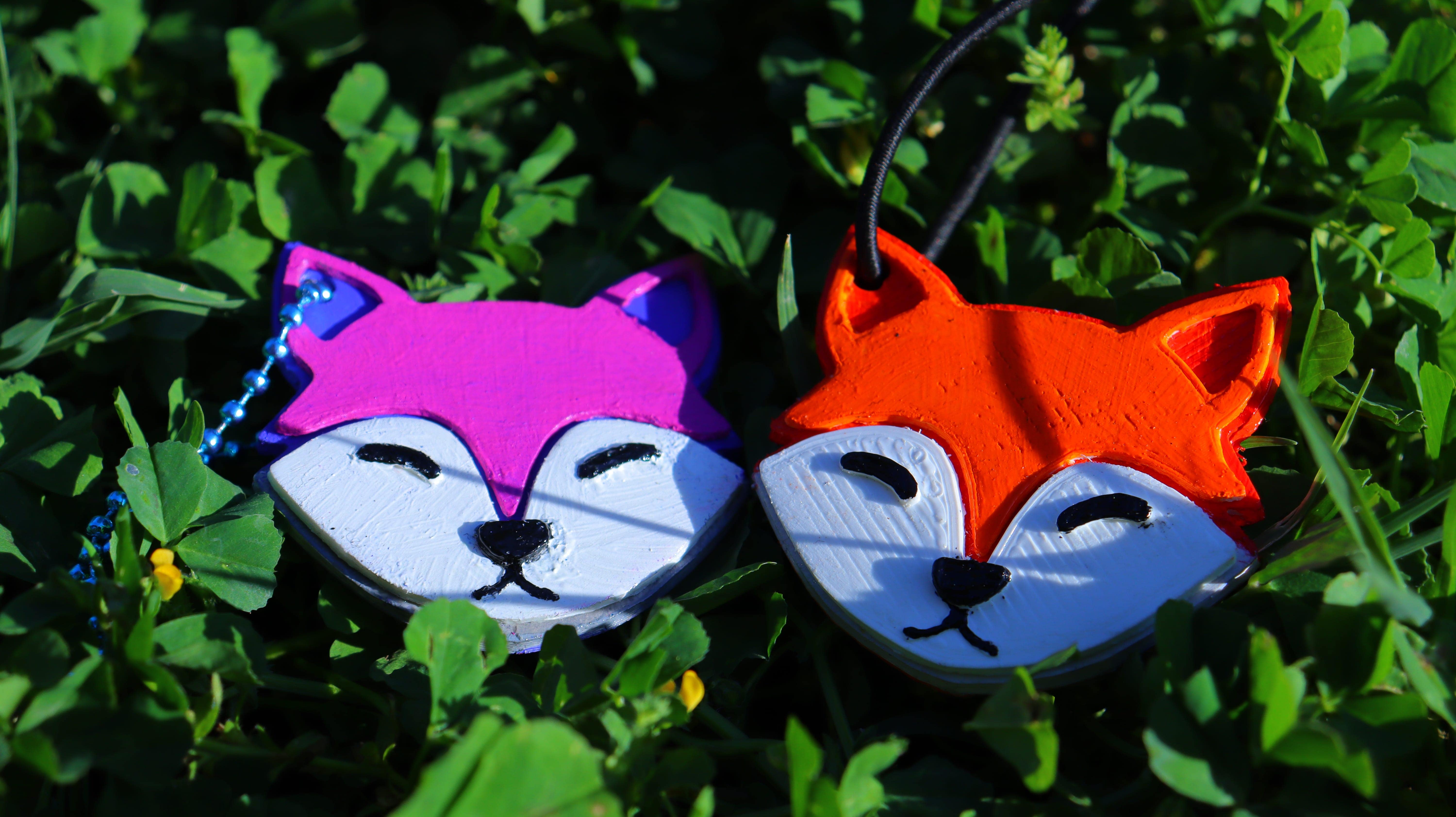 ❤️Matching fox emojys❤️ {Keychain}
