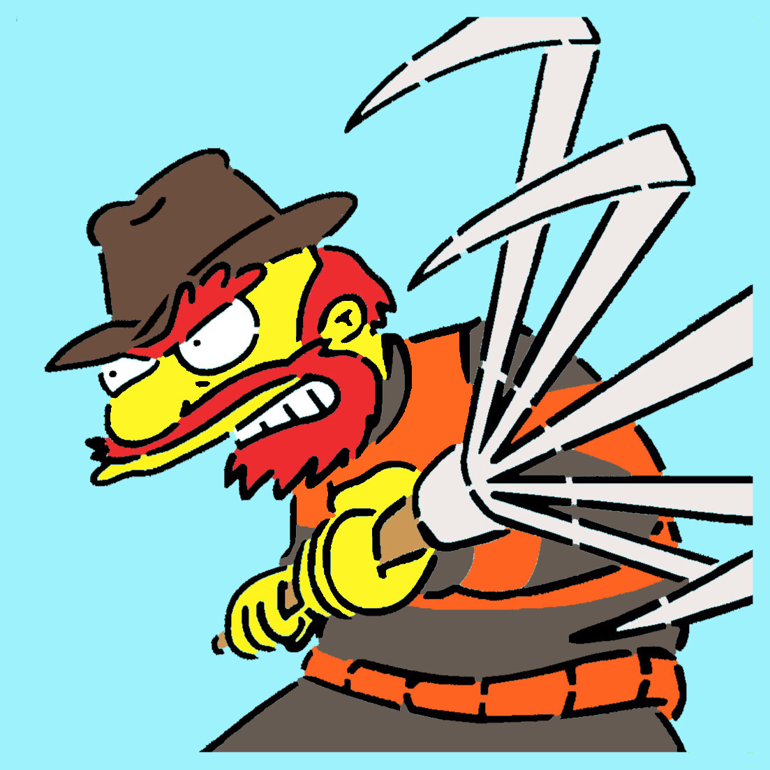 Groundskeeper Willie stencil