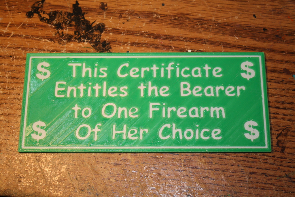 Firearm Gift Certificate