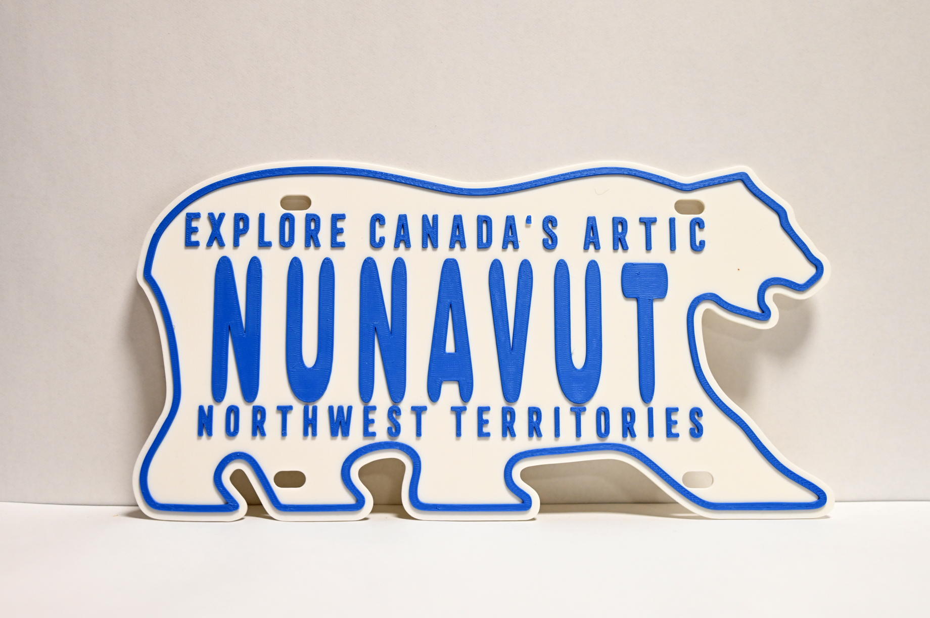 Nunavut Bear-shaped license plate