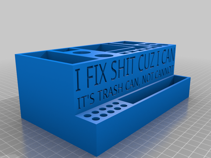 Soldering Station Organizer with Motivational Quote