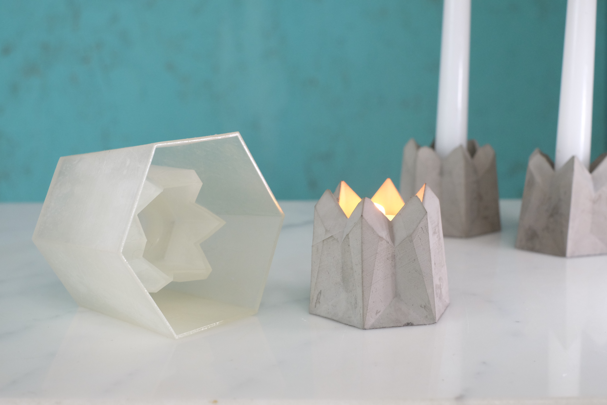 Dual use candle holder (and mold)