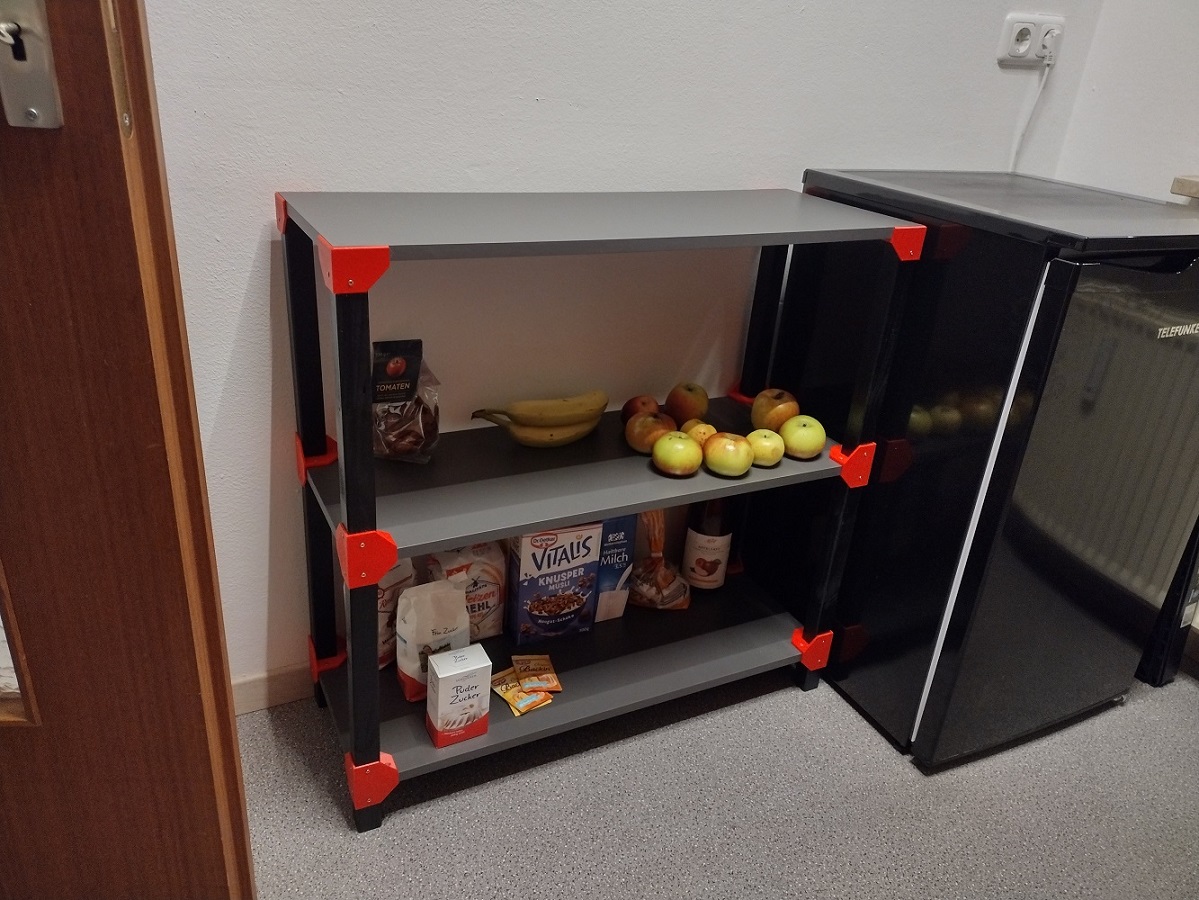 Modular Shelf with wooden hardware
