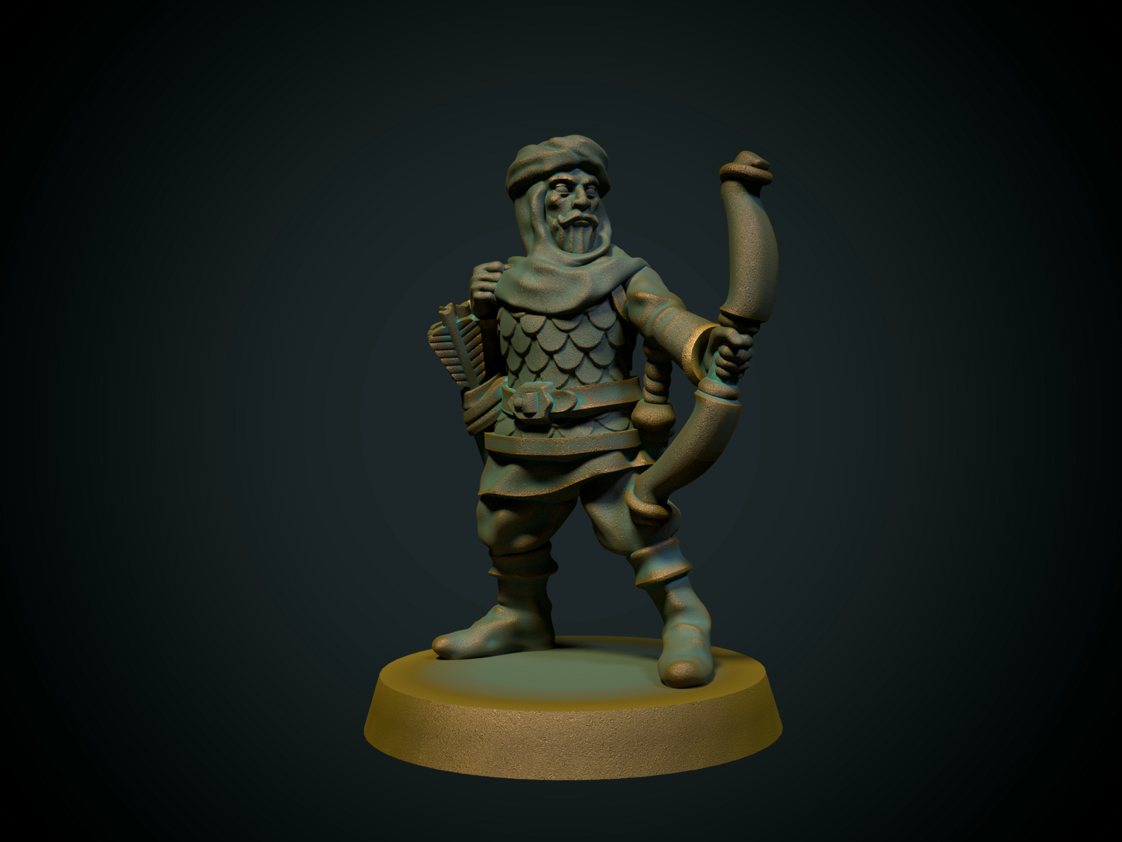 Saracen archer 28mm (supportless, FDM friendly)