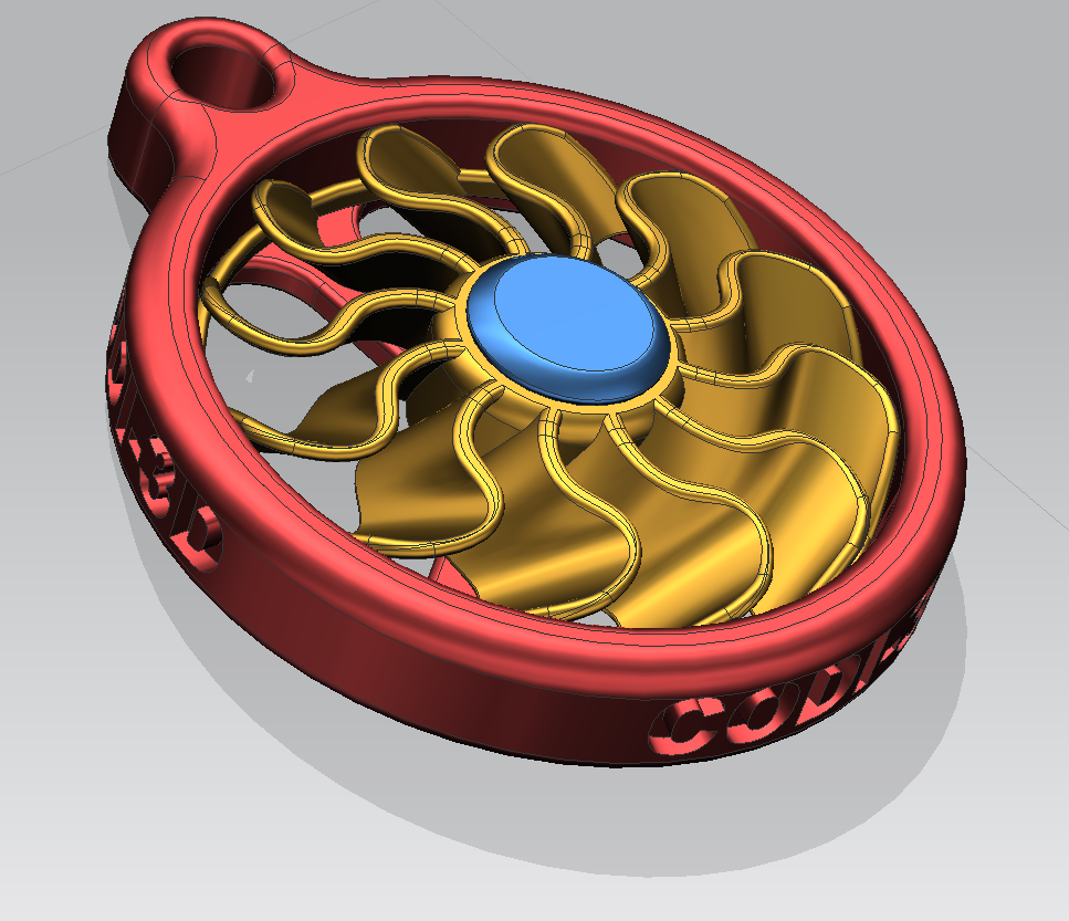 Portachiavi, Ciondolo, Girante/turbofan - Pendant , keychain impeller/turbofan