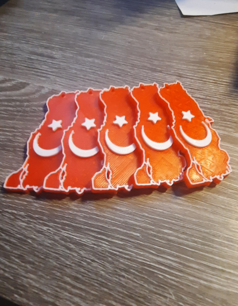Keychain Turkiye Map/Flag