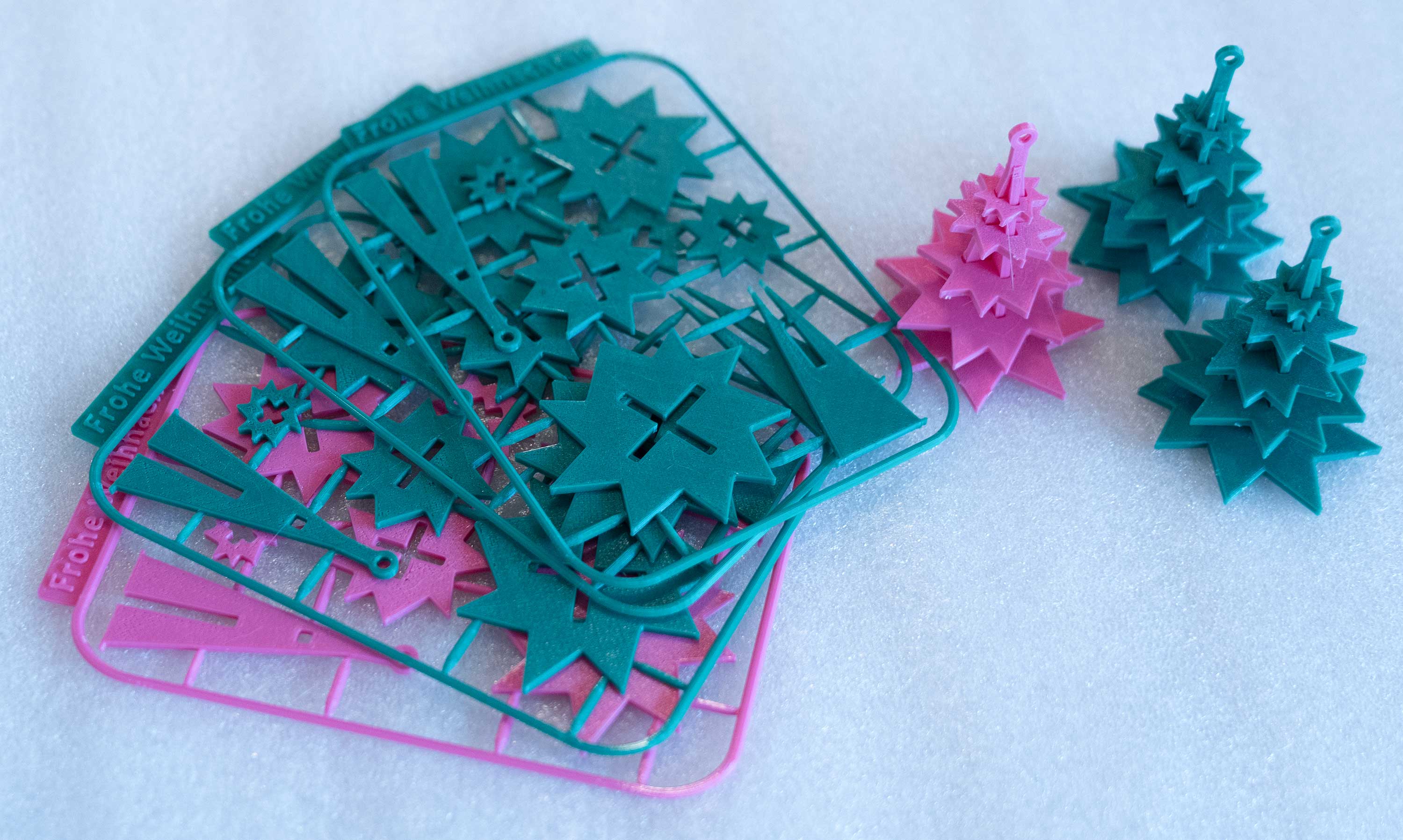 Evergreen Tree Xmas Ornament on Card REMIX