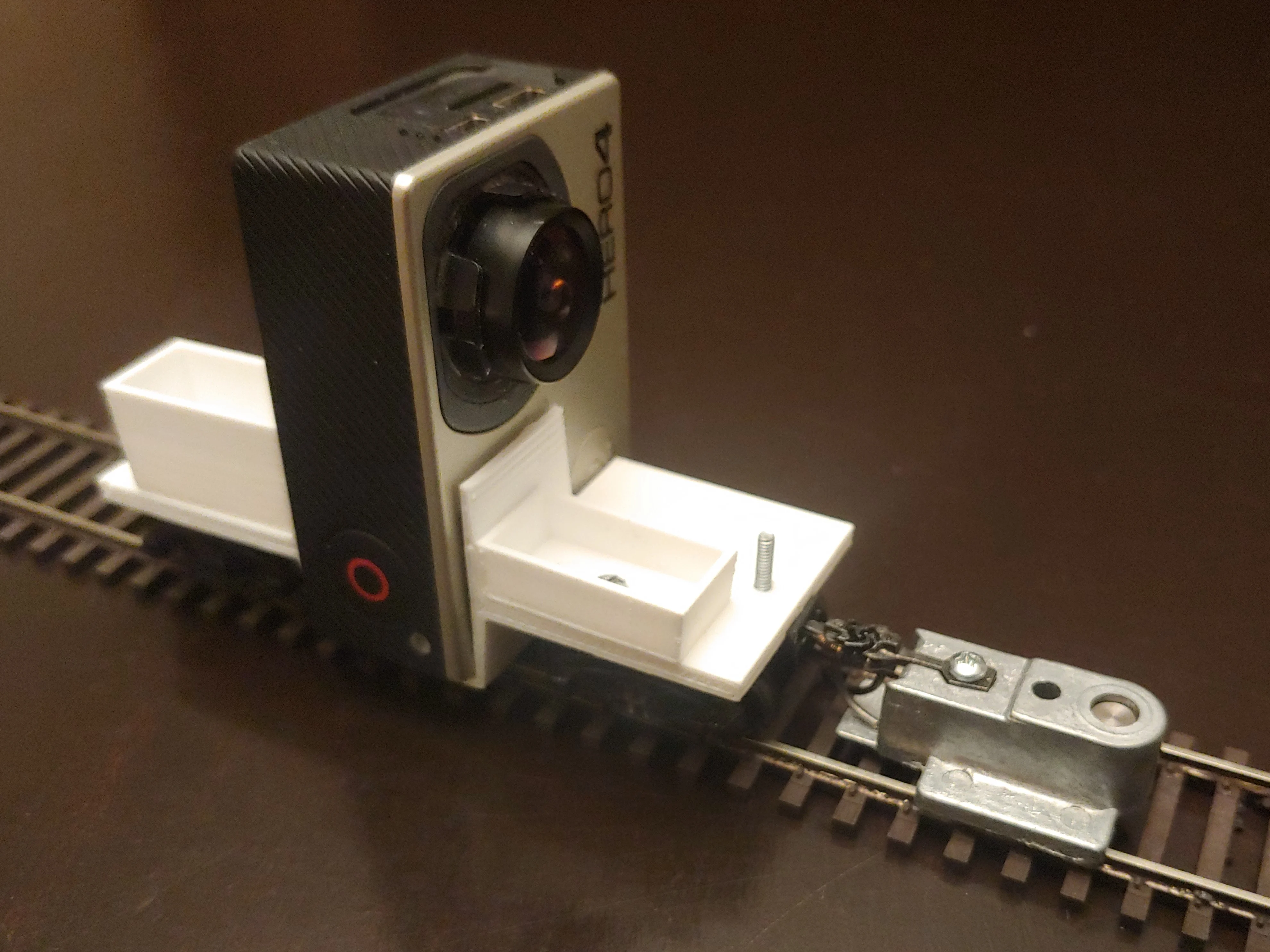 GoPro Hero 4 camera car for HO scale model railroads